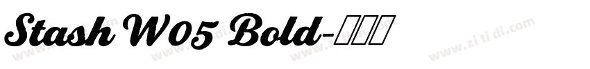 Stash W05 Bold字体转换